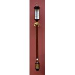 A modern mahogany marine stick barometer by Dove Bazeley of Cheltenham, length 92cm.Additional