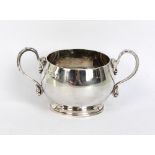 ADIE BROTHERS; a George V hallmarked silver twin handled cup, Birmingham 1935, width 11.75cm, approx