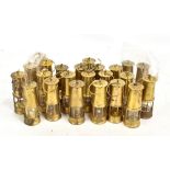 Twenty-five miniature Eccles miners' safety lamps, height of each excluding loop 12cm (25).