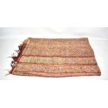 A Victorian shawl of two different weaves, approx 280 x 140cm.