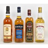 Four bottles of single malt Scotch and Irish whisky comprising Aberlour Aged 10 Years, Tormore