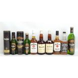 Five bottles of Scotch whisky including three Glenfiddich 'Special Reserve' single malt (75cl x 1