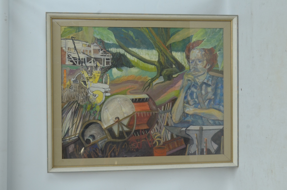 MARGARET PEARCE; mixed media 'Under the Chestnut', signed and inscribed verso, 48 x 61.5cm, framed - Image 2 of 2