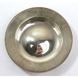 CARR'S OF SHEFFIELD; an Elizabeth II hallmarked silver circular dish with reeded edge, Sheffield