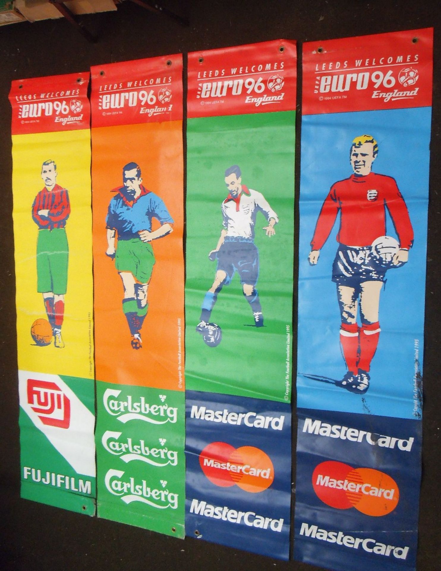 Original Vinyl Street Banners made for the City of Leeds hosting Euro ’96 Football Championship each