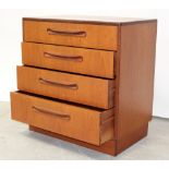 A G-Plan chest of four drawers in the 'Kelso' pattern, supported on plinth base, width 72cm.