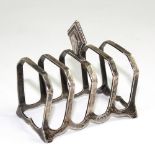 A hallmarked silver bachelors' toast rack, William Suckling Ltd, Birmingham 1940, length 7cm,