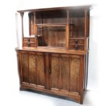 A French walnut Art Deco elevated sideboard,