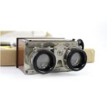 A French mahogany glass slide stereo viewer,