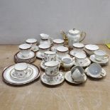 A quantity of ceramics, mainly teaware to include Coalport 'Persian Flowers' cups and saucers etc.