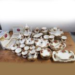 A quantity of Royal Albert 'Old Country Roses' dinner and tea ware to include dinner plates,