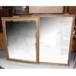 Two large bevel-edged wall mirrors, both in ornate gilded frames, the largest 119 x 88cm (2).