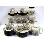 A small quantity of Hornsea teaware to include teapot, cups, saucers, sugar bowl, milk jug,