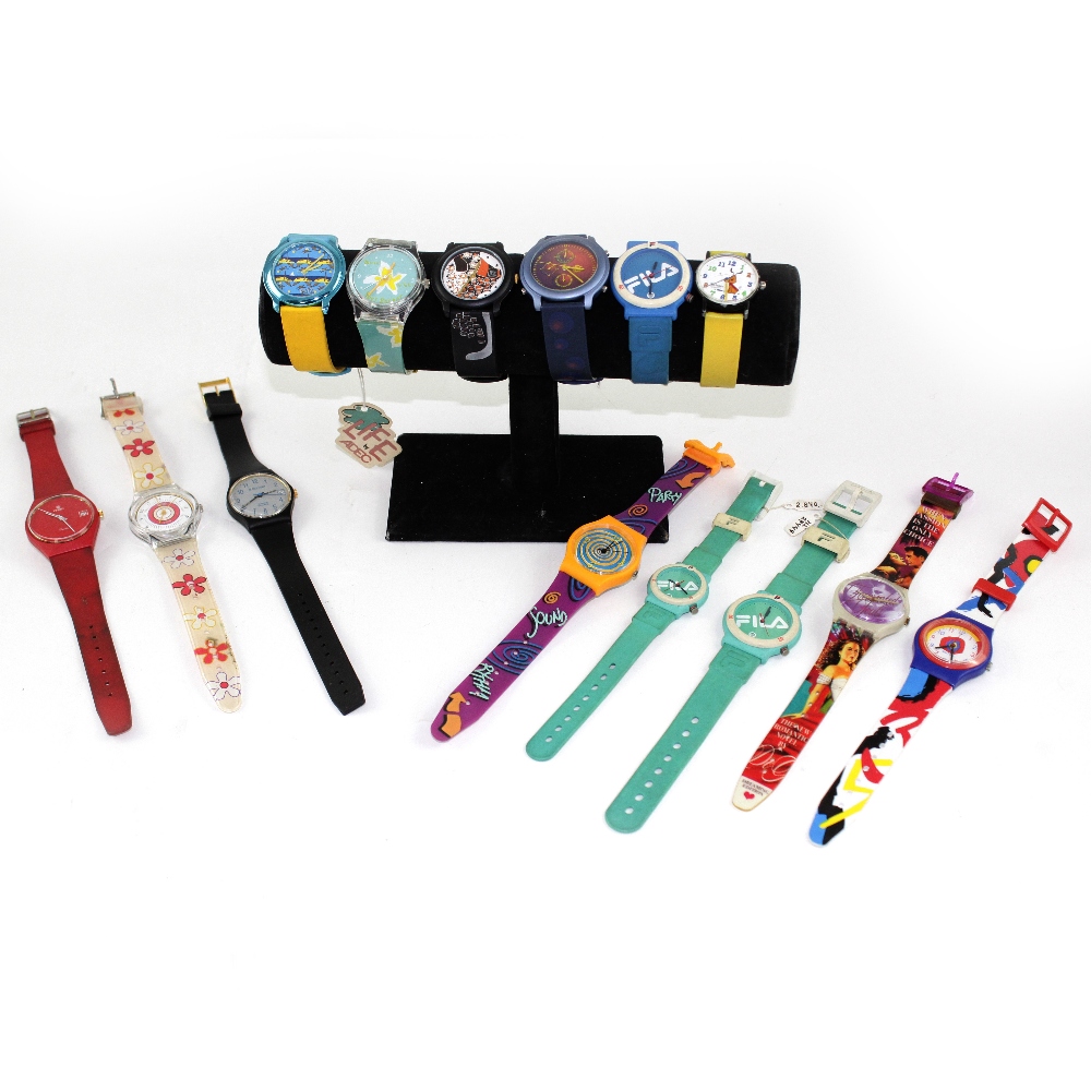 A small collection of 1990s Swatch-style watches to include examples by Fila, Bekaert etc (14).