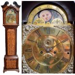 A good 19th century mahogany and marquetry inlaid eight day longcase clock with musical mechanism,