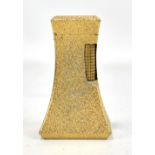 DUNHILL; a 1960s/70s textured tapering rectangular lighter, height 7.25cm.