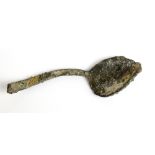 A 17th century pewter spoon recovered from the Dutch East India Company 'Princess Maria' wreckage,