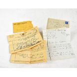 EDITH SITWELL; a small collection of correspondence to her hairdresser comprising hand written