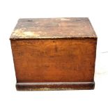 A late 19th century scumbled pine silver chest,