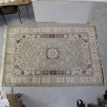 A modern green ground Keshan carpet, 300 x 200cm.