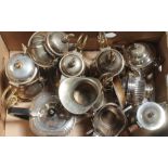 A five-piece Eastern-style silver tea set,