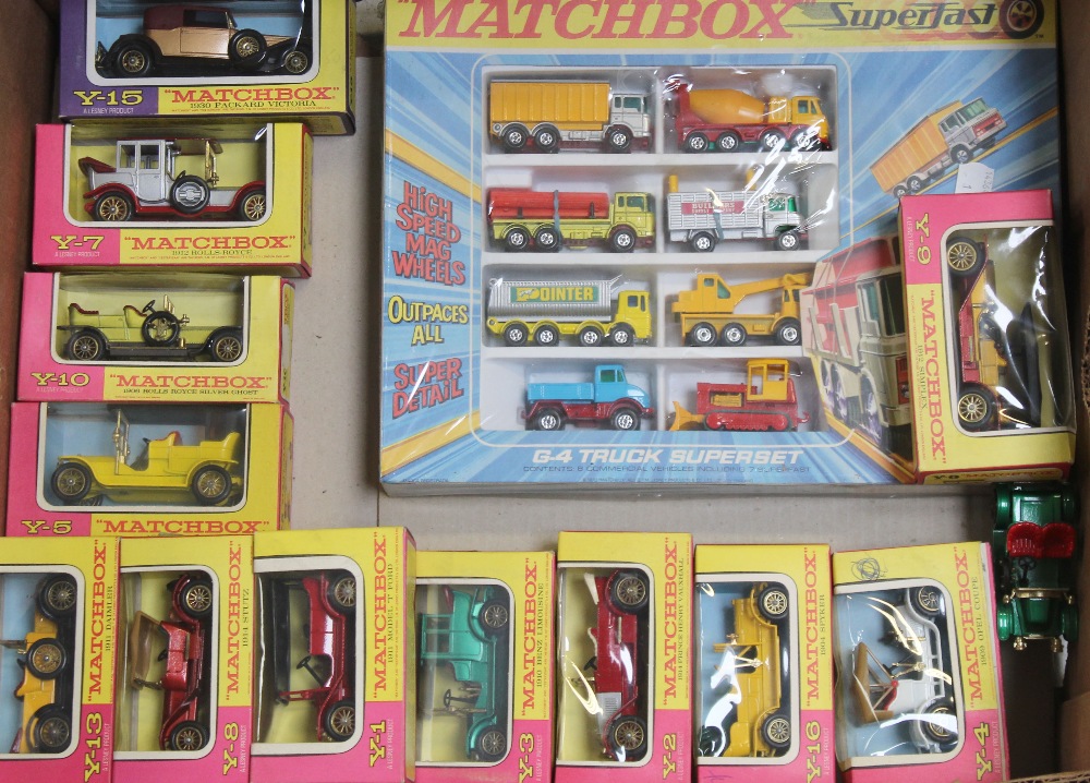 A collection of Matchbox Models of Yesteryear comprising numbers Y11, 13, 6, 8, 14, 3, 1, 2, 16, 4,