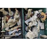 A quantity of mainly female figures in various media to include ballerinas, Japanese geisha,