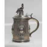 A Victorian Russian hallmarked silver gilt tankard,