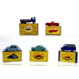 Four Matchbox Series diecast vehicles including numbers 25, 50, 36 and 25,