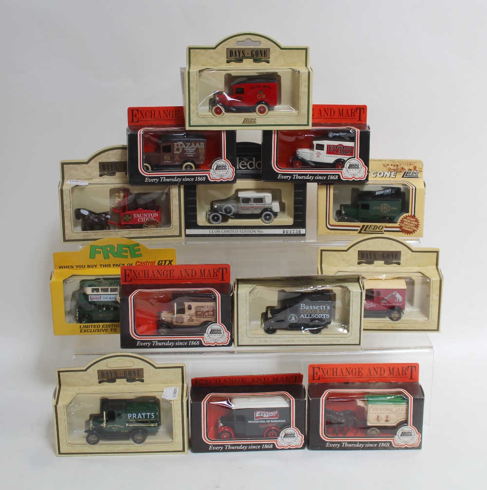 A quantity of Lledo boxed collectors' cars, 'Days Gone By' to include 6071 1920 Model T Ford Van,