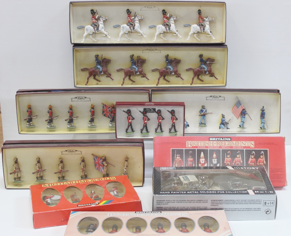 A collection of Britains boxed military figures released c1994 including '8850 The Second Dragoons',