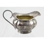 A George V hallmarked silver creamer, Birmingham 1923-24, approx 2.5ozt.