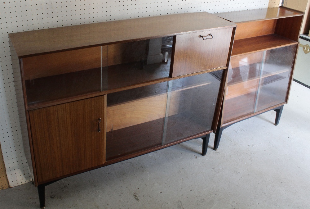 A mid-20th century walnut bookcase,