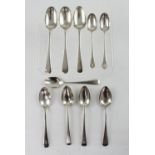 An assortment of early 19th century and later hallmarked silver teaspoons, various dates,