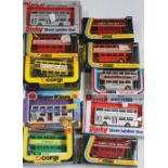 A collection of Dinky diecast buses to include three Atlantean Bus 295, five Atlantean Bus 291,