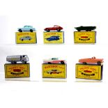 Six Matchbox Series diecast vehicles to include numbers 55, 39, 7, 75 and two number 38,