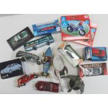 A collection of 'Teamsterz' and 'Roadsterz' vehicles and a quantity of unboxed Corgi vintage