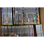 A large quantity of mainly 'Doctor Who' DVDs, some cased Harry Potter figures, resin models etc.