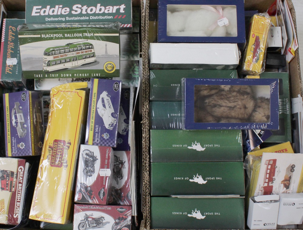 A large quantity of Atlas Editions collectibles including Eddie Stobart lorries and flatbeds,