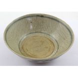 A Songyun underglaze blue decorated tea bowl, diameter 13cm.