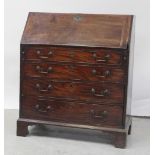 A George III mahogany bureau,