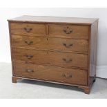 A Victorian mahogany two-over-three chest of drawers to bracket supports, 102 x 126cm.