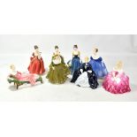 ROYAL DOULTON; eight figures comprising HN2471 'Victoria', HN2348 'Geraldine', HN2368 'Fleur',