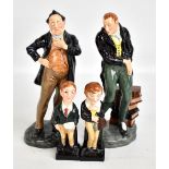 ROYAL DOULTON; four Charles Dickens figures comprising HN2098 'Pecksniff', HN2101 'Uriah Heep' (