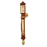 JEWITT & CO; a good early Victorian mahogany ship's barometer with ivory scale inscribed 'Jewitt &