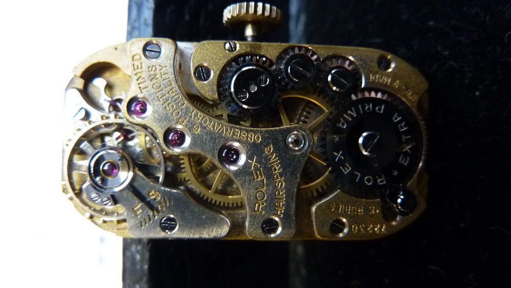 ROLEX PRINCE; an original 1930s 9ct yellow gold Art Deco wristwatch with tonneau case, the - Image 7 of 7