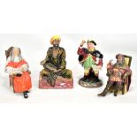 ROYAL DOULTON; four ceramic figurines comprising HN2119 'Town Crier', HN2162 'The Foaming Quart',