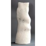 GORDON BALDWIN (born 1932); White Pomona with Staggered Line (2013), earthenware covered in white