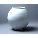 ADAM BUICK (born 1978); Untitled, a porcelain moon jar covered in a running white glaze, height