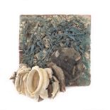 NEIL BROWNSWORD (born 1970); Relic (2011), a stoneware wall hanging, 32 x 29.5cm. Additional